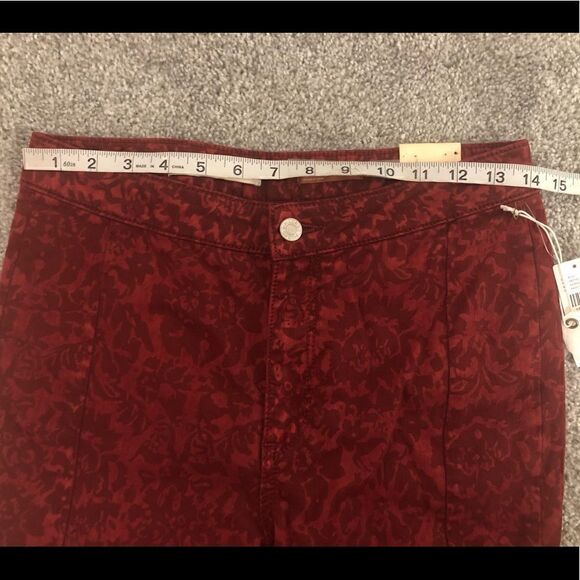 NWT ANTHROPOLOGIE Pilcro & The Letterpress High Rise Denim Flocked Leggings - Picture 16 of 16